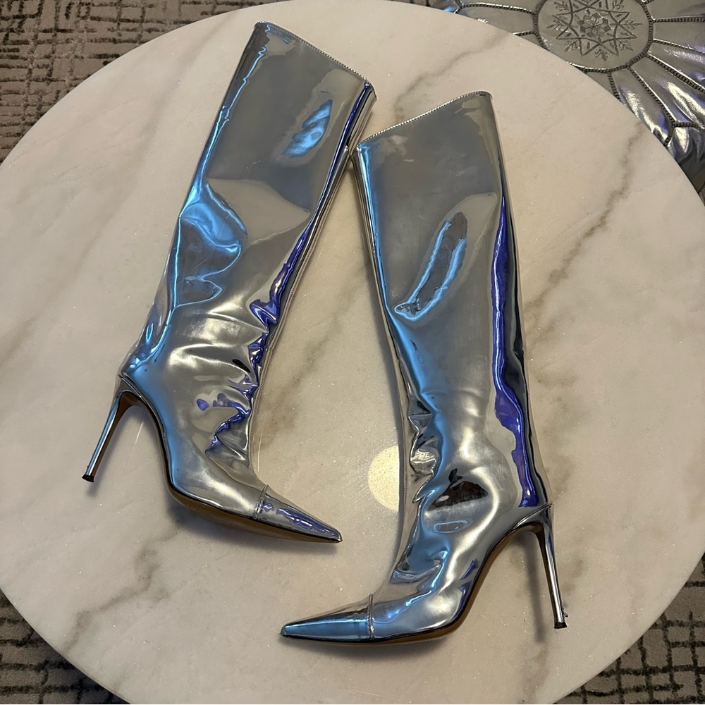 Alexandre Vauthier metallic boots